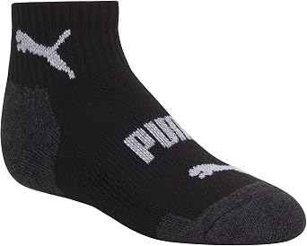 PUMA Boys' 6 Pack Quarter Crew Socks