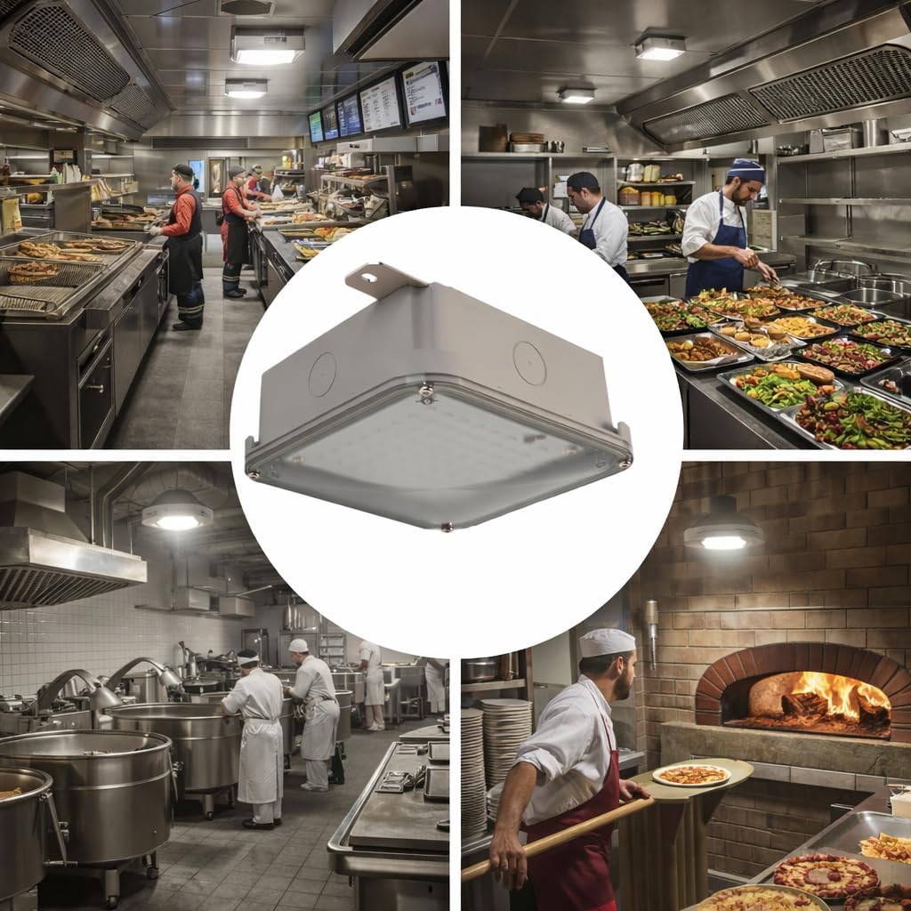 OCS Parts Commercial Kitchen Walk-in Cooler and Freezer LED Light | 5-Inch Low Profile Surface Mount Refrigeration Light (2)