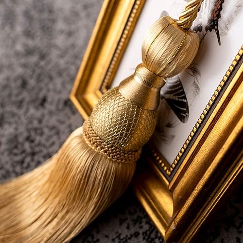 Miniatura 6 de Melodieux Alzapaños decorativos para cortina, con borlas de bola, para oficina en casa, ventanas, sujetadores de cortinas con hebilla trenzada,