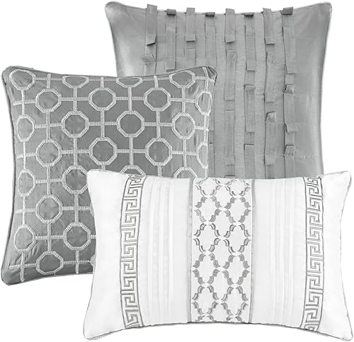 Miniatura 5 de Madison Park 7 piezas - Juego de edredón de felpilla tipo jacquard