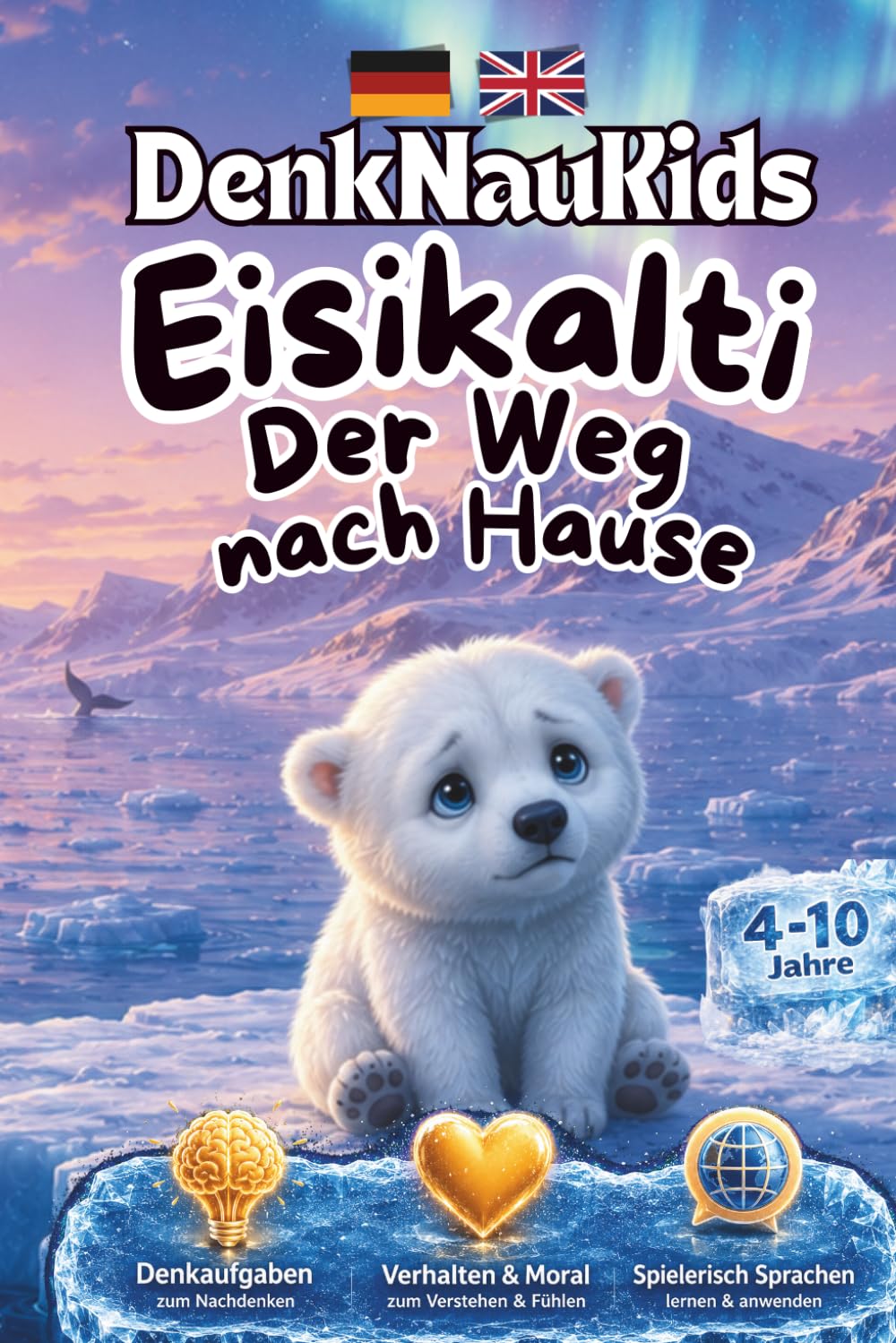 DenkNauKids - Eisikalti: Der Weg nach Hause: Deutsch & Englisch | Mit DenkNauKids-Pausen, Verhalten & Moral | Für Kinder von 4-10 Jahren