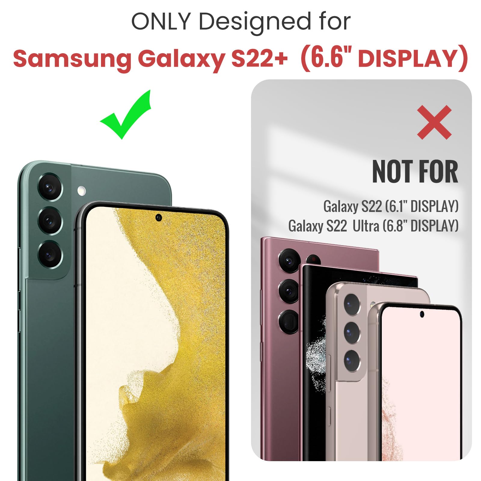 Strapurs Crossbody for Samsung Galaxy S22 Plus Case Wallet?RFID Blocking? with 10-Card Holder Zipper Bills Slot, PU Leather Magnetic Shoulder Strap for Galaxy S22 Plus 5G Phone Case for Women,Black