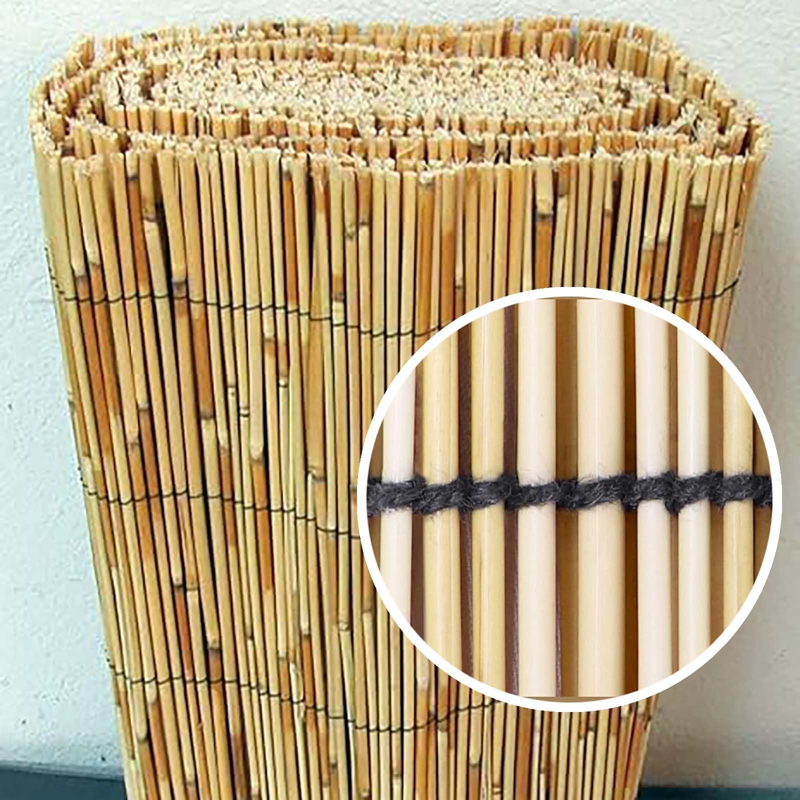 Recinzione in bambù naturale resistente alle intemperie, pannelli decorativi per giardini, terrazze, cortili, piscine, copertura traspirante con blocco antivento (H150 x L300 cm)