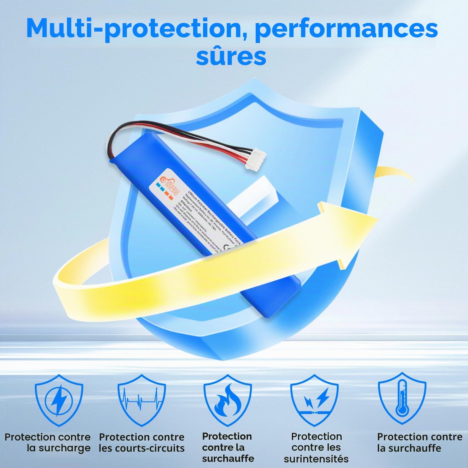 Picke Power GSP0931134 5500mAh Batterie Rechange pour JBL Xtreme, Xtreme 1, JBL Extreme Accu Enceinte Haut Parleur