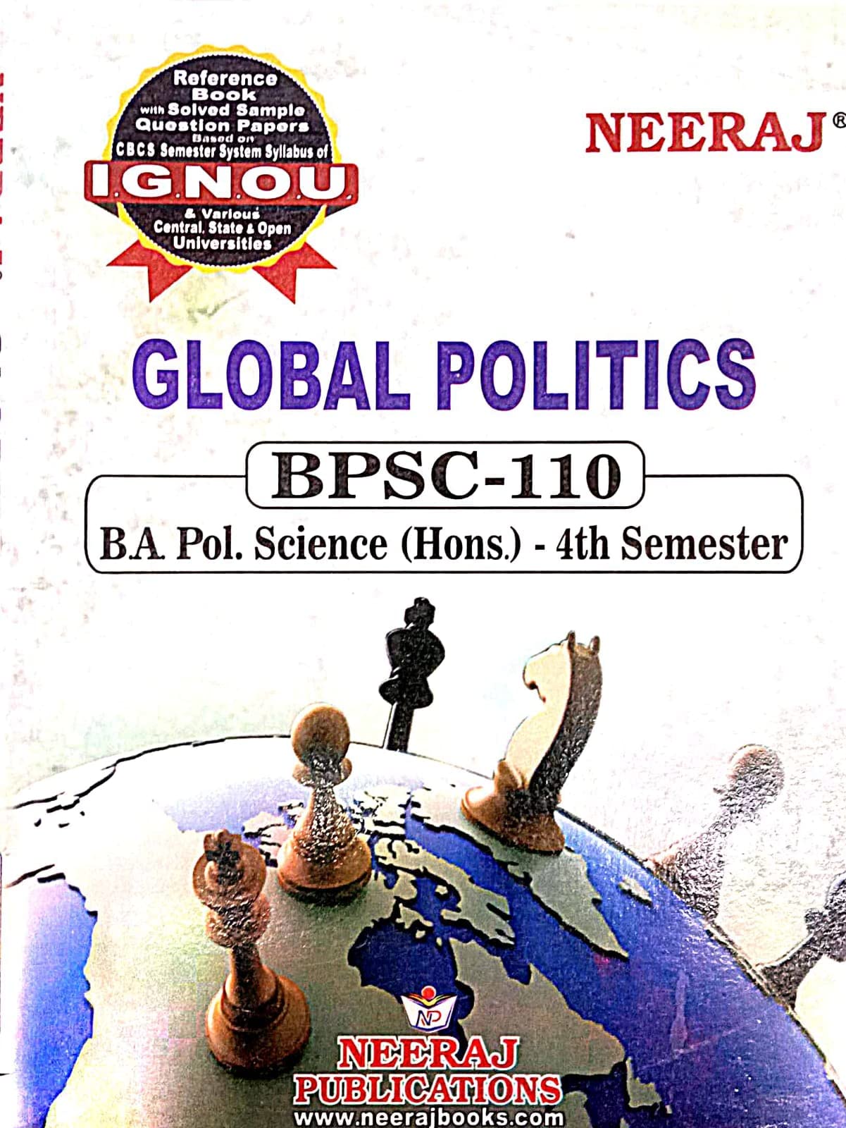 IGNOU BPSC-110, GLOBAL POLITICS ENGLISH MEDIUM STUDY NOTES