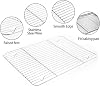 Set de Bandeja para Hornear con Rejilla de Enfriamiento y Tapete, Set de 9 | Bandeja de Acero Inoxidable para Galletas con Rejilla, 3 Bandejas + 3 Rejillas + 3 Tapetes, 10/12/16 Pulgadas, Bandeja para Hornear, Fácil de Limpiar 7