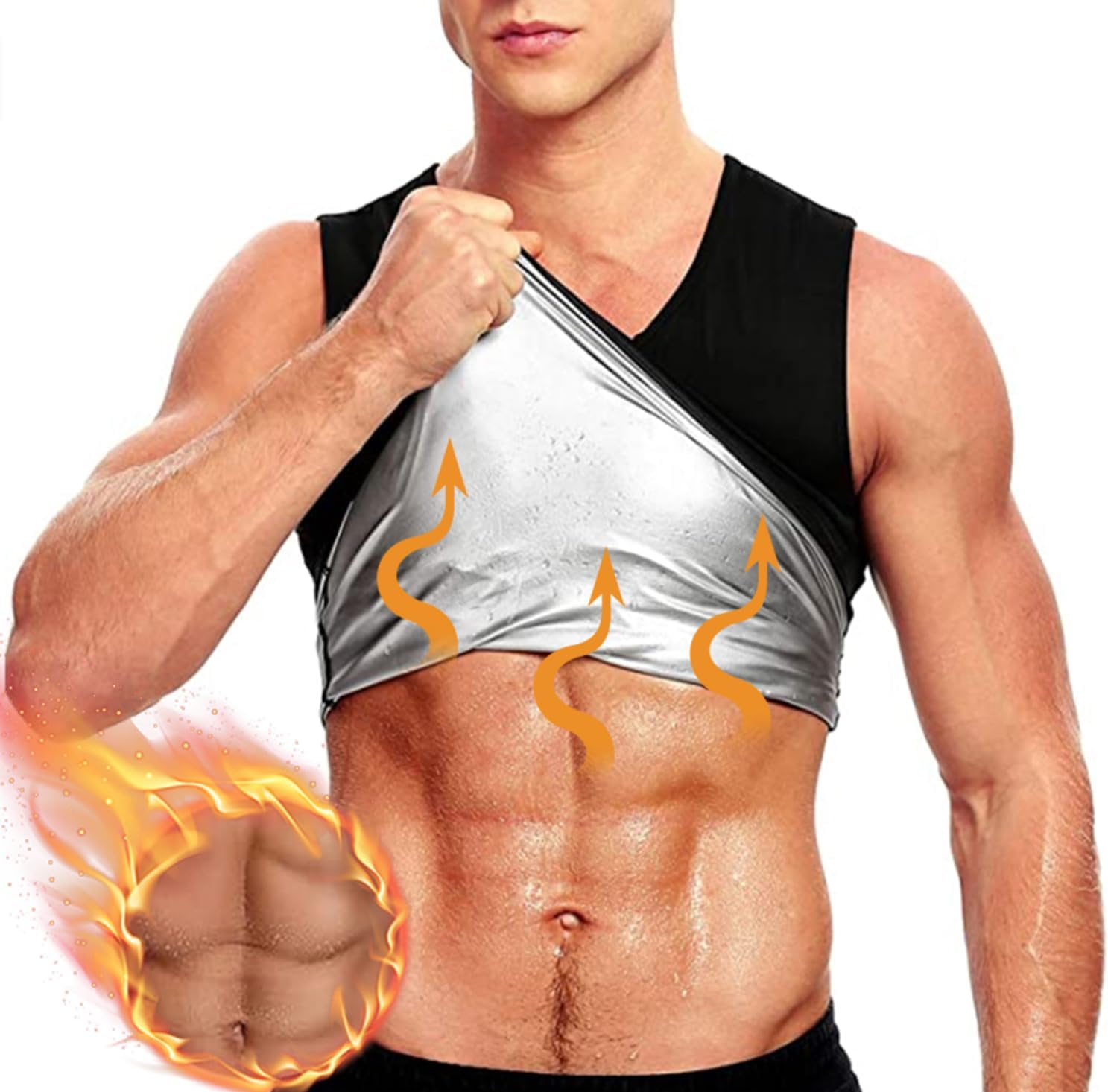 Weight Loss Men's Heat Trapping Vest Sauna Sweat Vest For Men