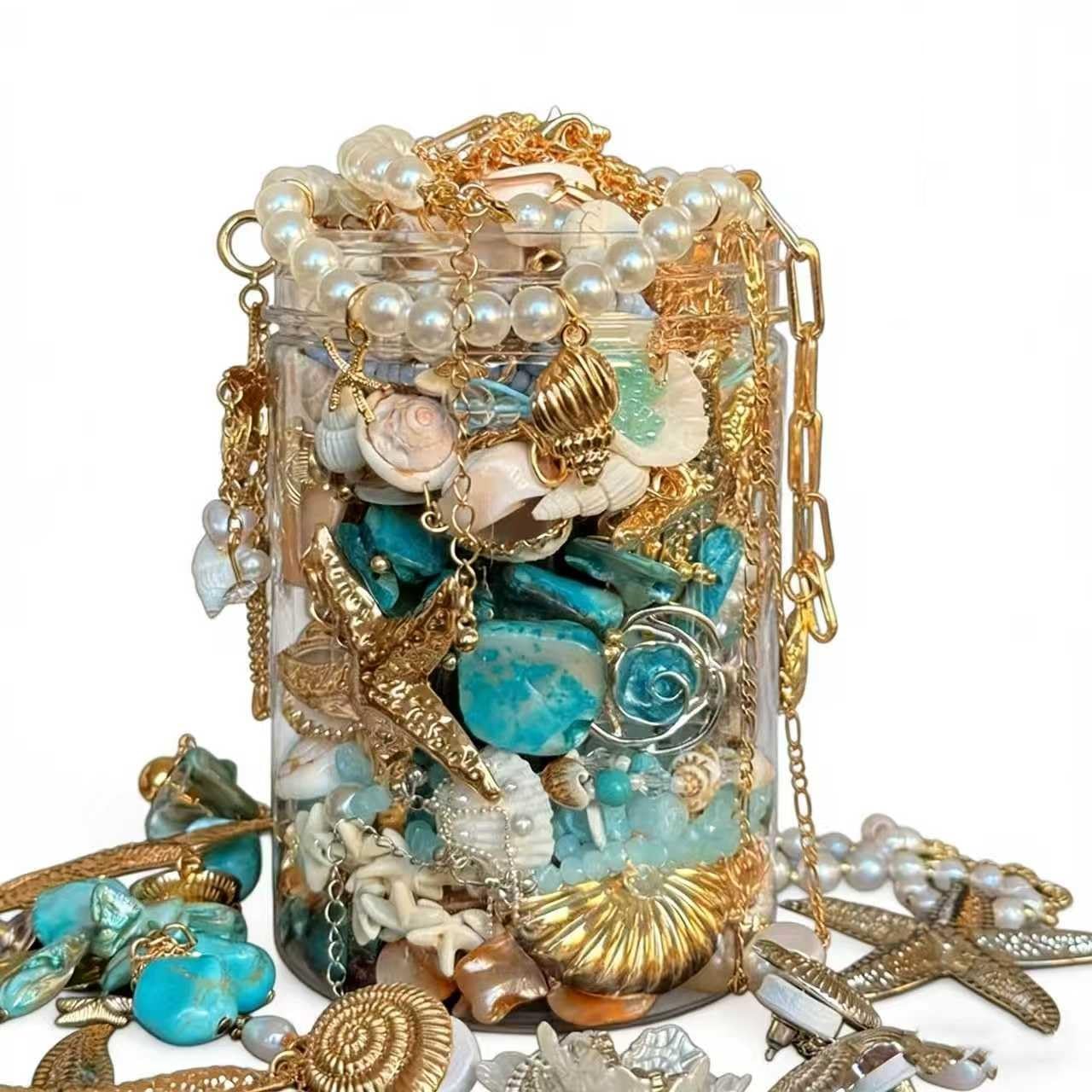 Pot de 30 à 80 pièces de bijoux gothiques, ensemble de bijoux surprise pour femme comprenant colliers, boucles d'oreilles, bagues, bracelets et pinces à cheveux, cadeau unique pour anniversaire