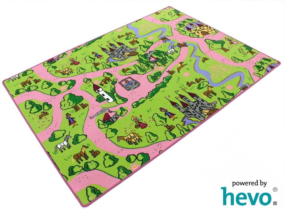 HEVO Fairyland pink Children's Play Mat | Girl's Rug | Playroom Carpet 145x200 cm
