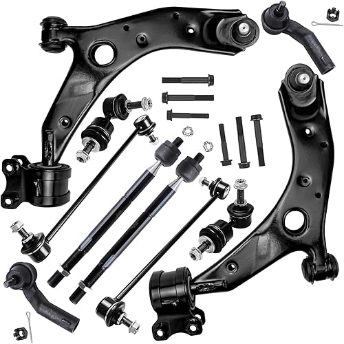 Miniatura 248 de Detroit Axle - Kit de suspensión frontal de 10 piezas para Chevy Trailblazer EXT GMC Envoy XL XUV Buick Rainier Isuzu Ascender Olds Bravada, brazos