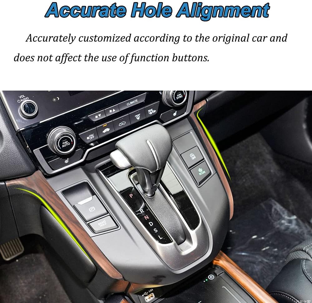 ABS Peach Wood Grain Style for Honda CRV 2017-2022 Central Control Shift Gear Panel Side Trim Cover CR-V Car Interior Accessories