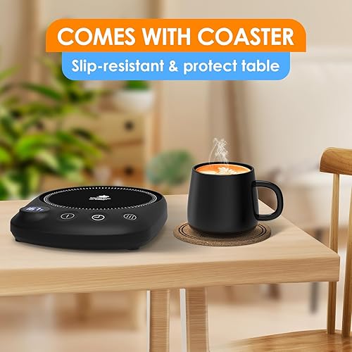 Miniatura 5 de Calentador de taza de café  Calentamiento más rápido y temperatura más alta, calentador de tazas de café para escritorio apagado automático, 4