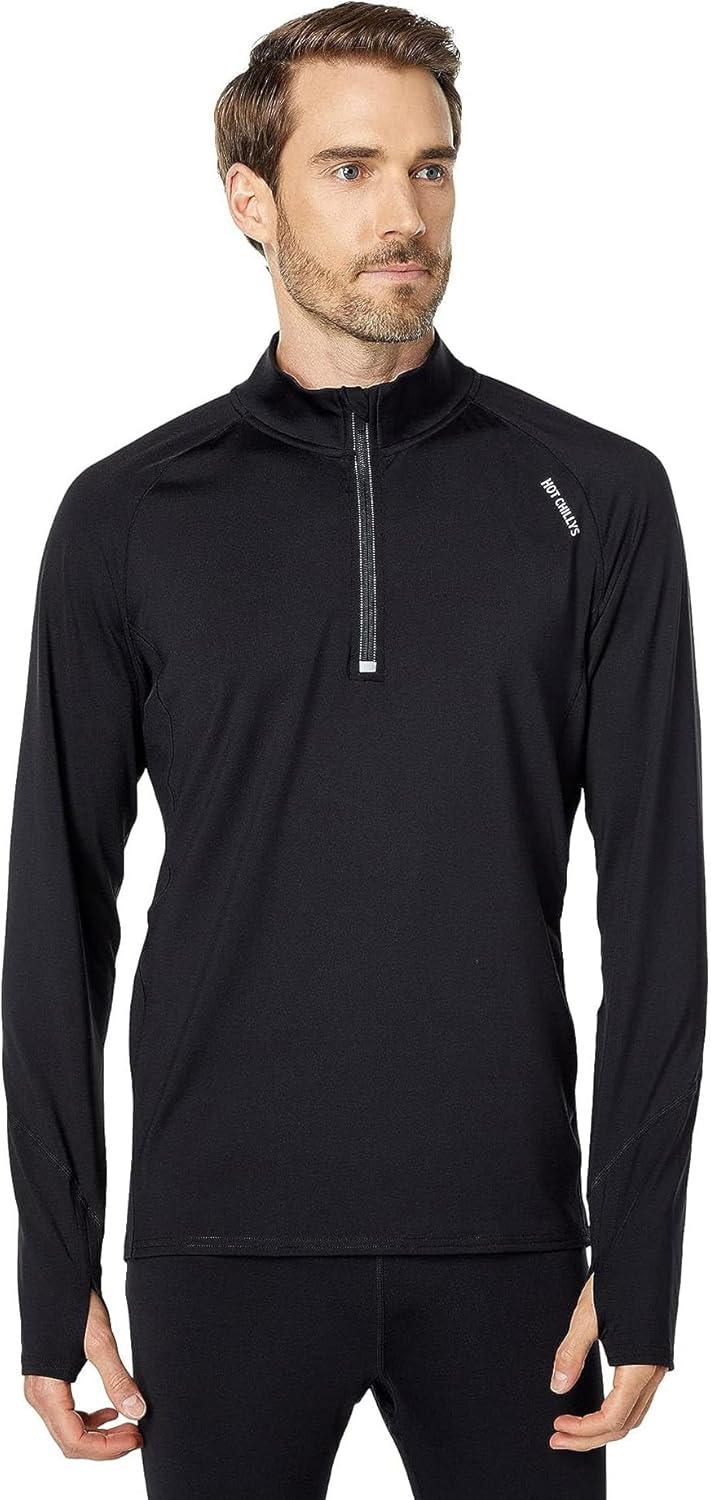Hot Chillys Men's Micro-Elite Chamois UPF 30 4-Way Stretch Moisture-Wicking Midweight Thermal Long Sleeve Crewneck Base Layer - Image 4