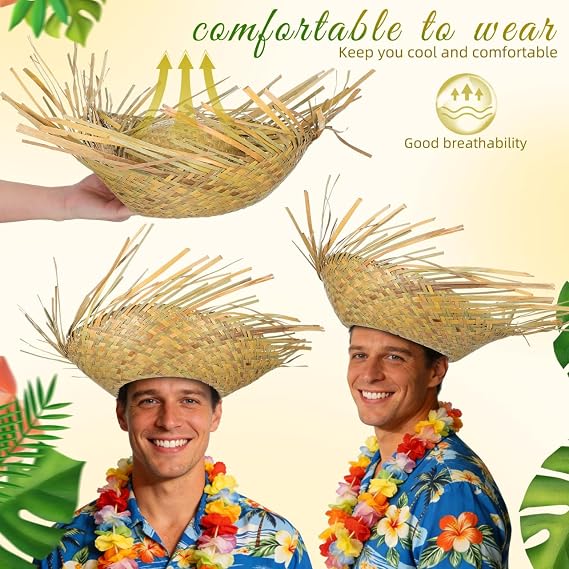 FOMIYES Straw Woven Beach Hat for Sun Protection Sun Hat Lightweight and Breathable for Outdoor Activities Fits Head