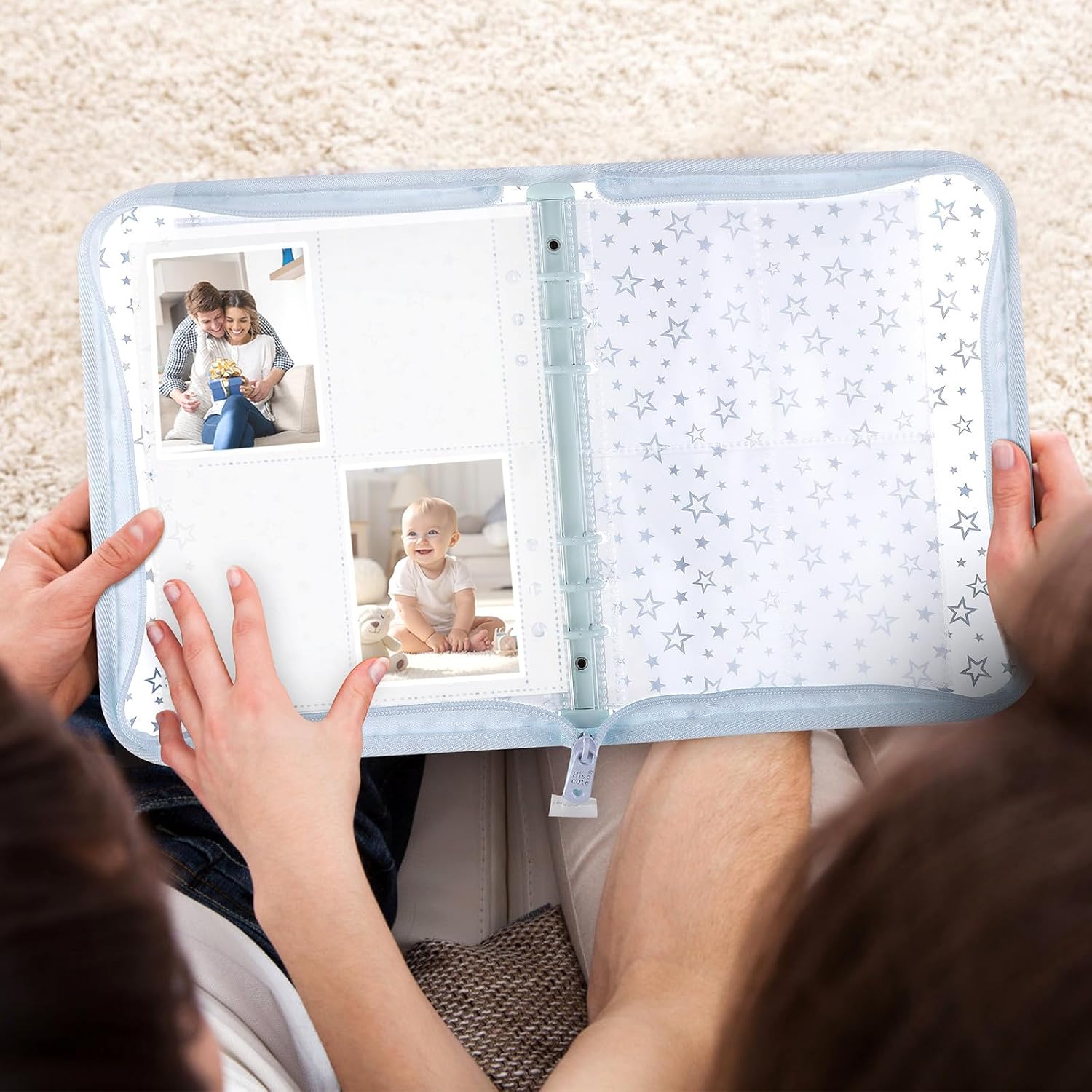 OUNONA A5 Photocard Binder Album with Zipper Closure Pvc Material and Card Slots for Storing Kpop Photocards and Cards Sturdy Design on Occasions