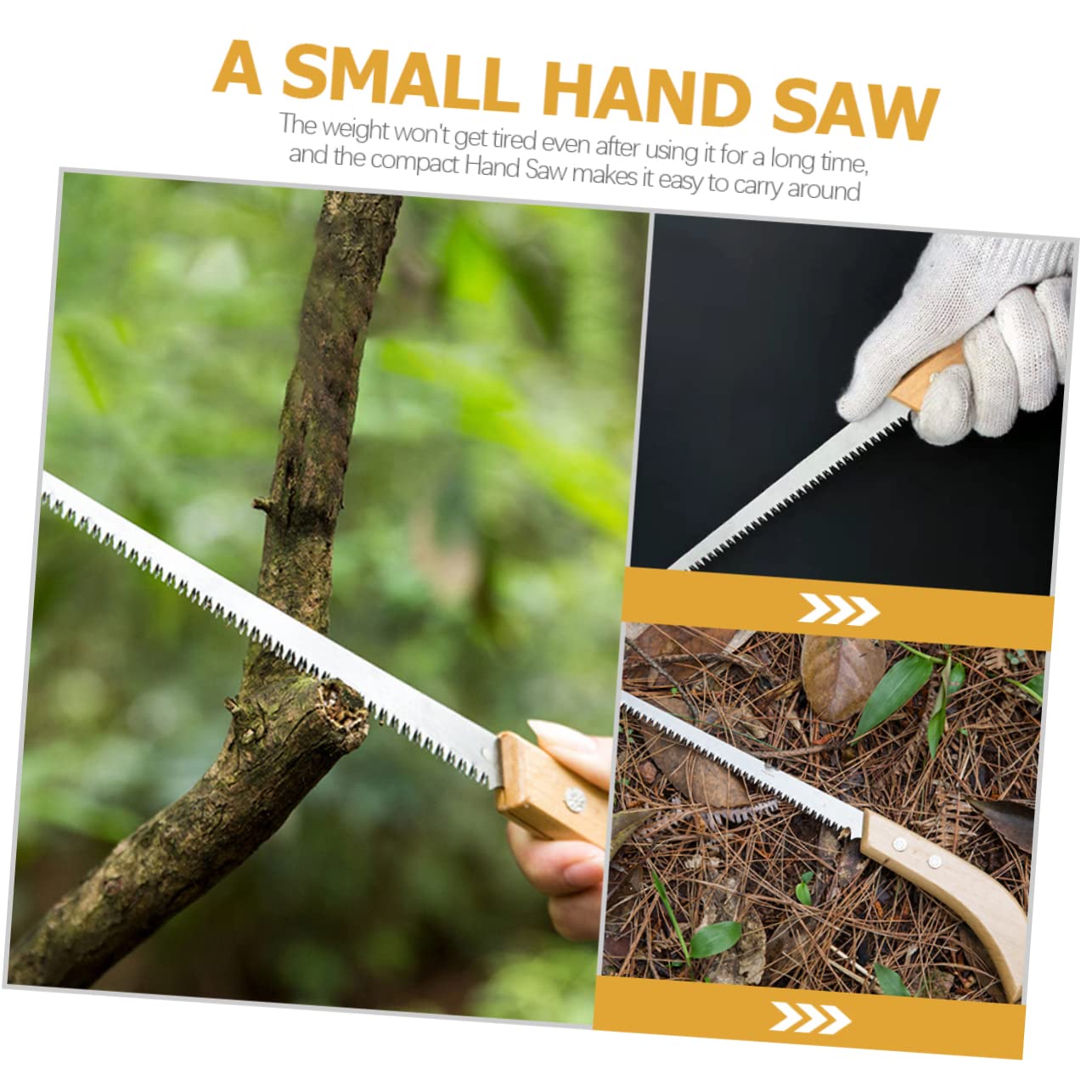 Yardwe 3 Set Di A Mano Per Legno Mini A Mano Per Lavorazione Del Legno Seghetto Da Giardino Senza Impugnatura Per Campeggio 2 Pezzi*3