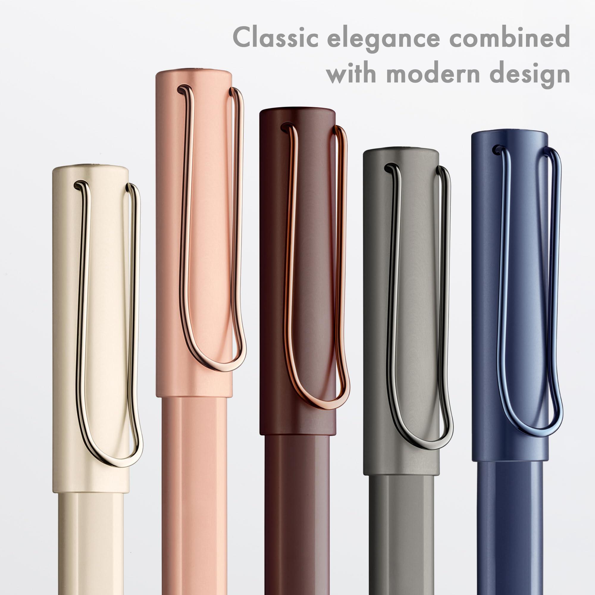 Lamy Lx blue Tintenroller in Strichbreite M | Lamy Tintenroller mit ergonomischem Griff & Aluminiumgehäuse - mit Tintenrollermine M 63 in schwarz & Metalletui
