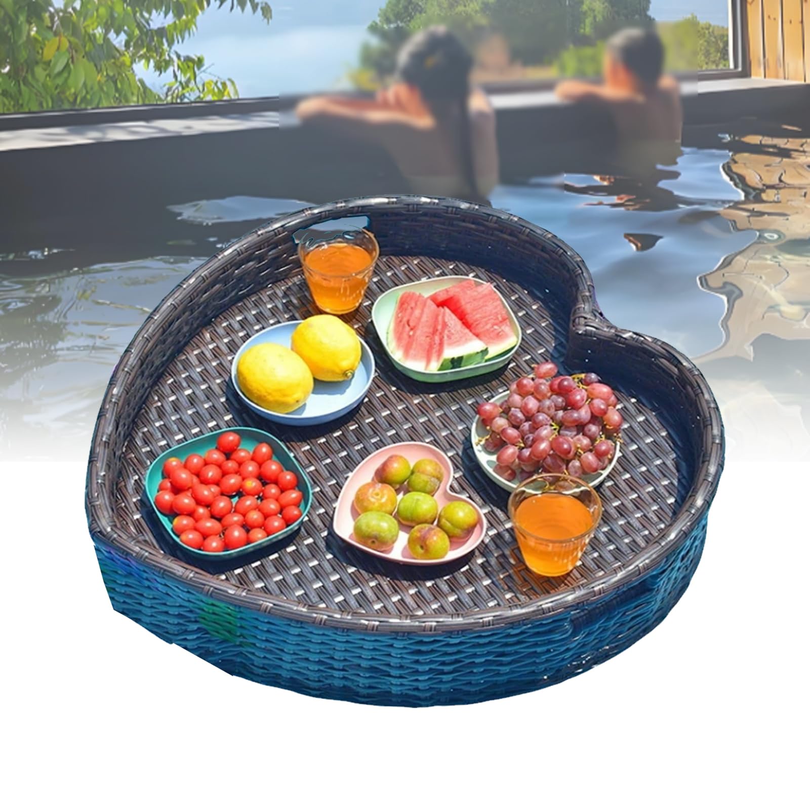 Plateau de piscine flottant créatif imperméable et anti-taches 60cm