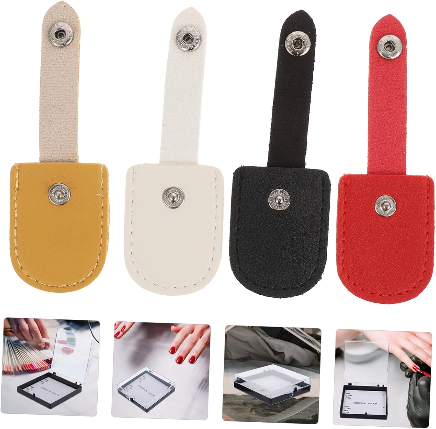 FOMIYES 4pcs Nail Clippers for Women Cuticle Clipper Pouch Pu Cuticle Cutters Bag Fingernail Scissors Holder Scissor Pouch