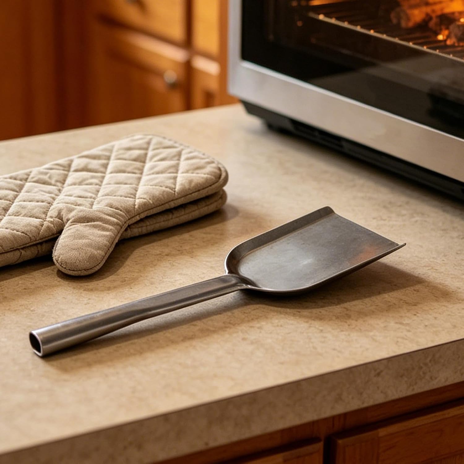 Metal Fireplace Ash Shovel for Charcoal and Fire Pit Cleaning