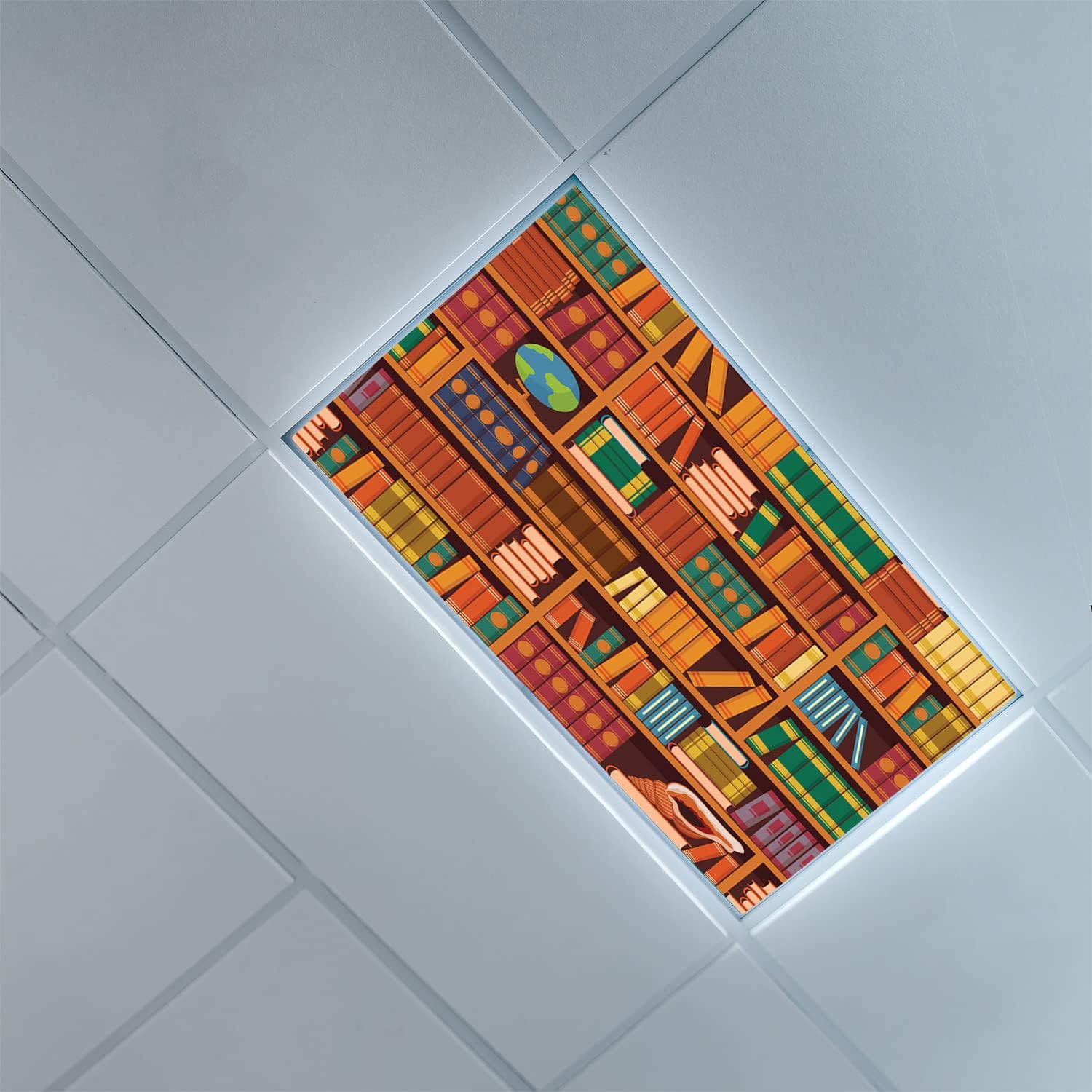 Lorougei Fluorescent Light Covers for Ceiling Light Diffuser PanelsLibrary PatternFluorescent