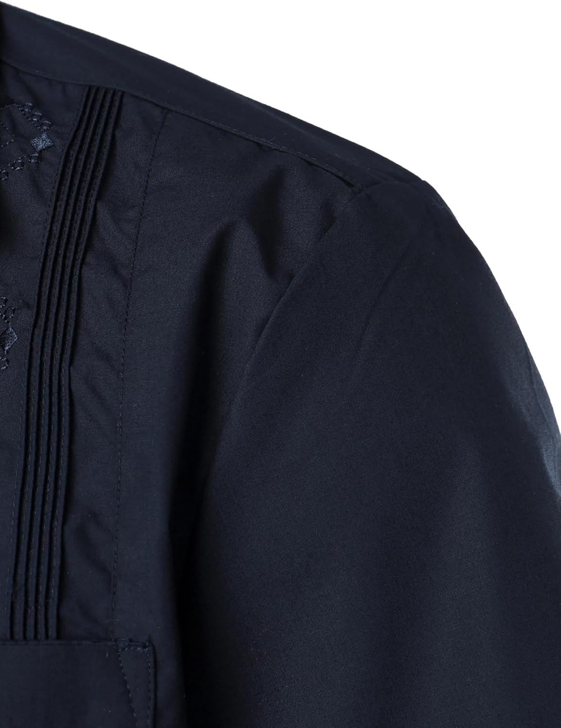 VATPAVE Mens Embroidered Cuban Guayabera Shirts Casual Button Down Short Sleeve Beach Shirts - Image 5