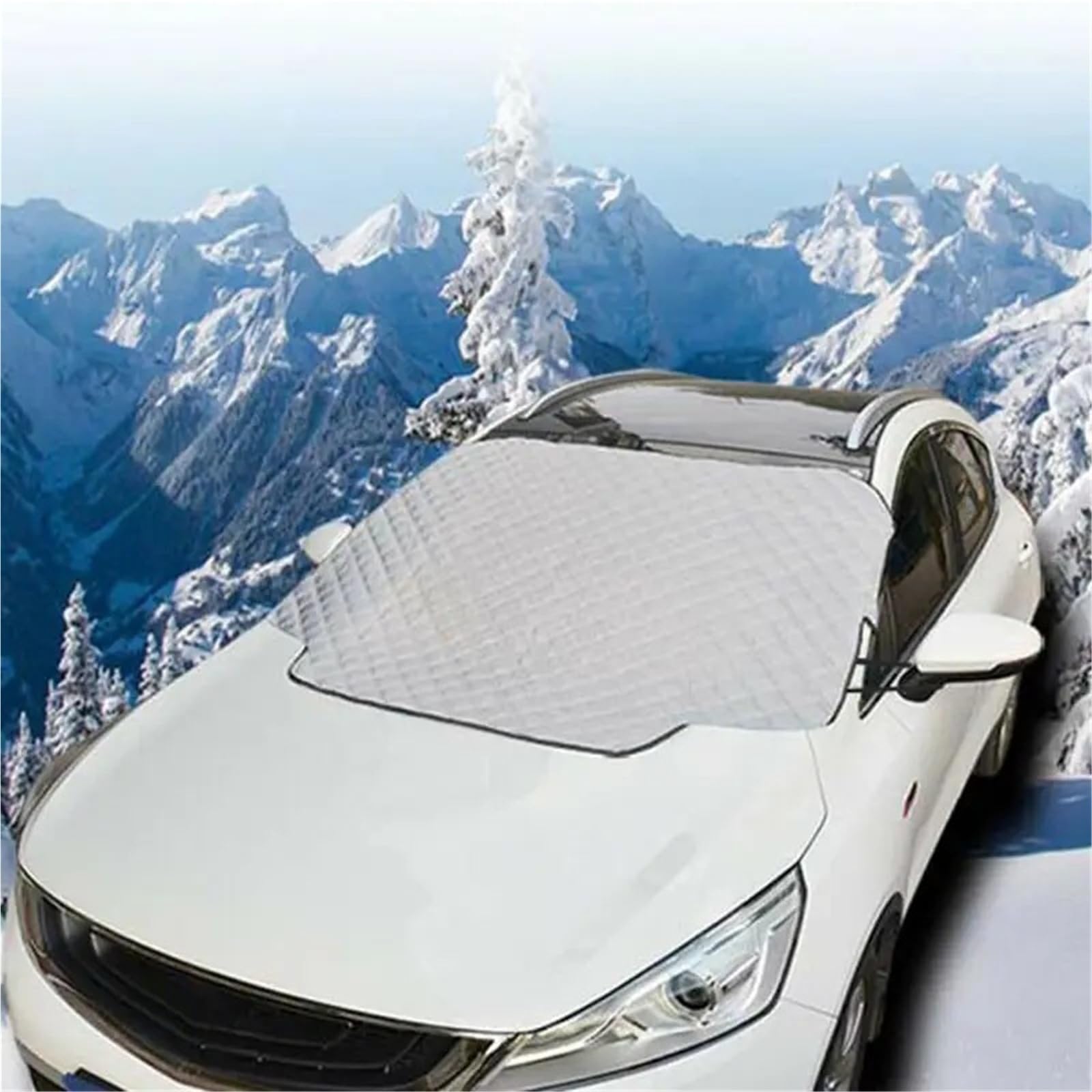 Paraneve per Auto e Protezione Solare Invernale Magnetica Copri Parabrezza Auto Inverno(193X126cm)