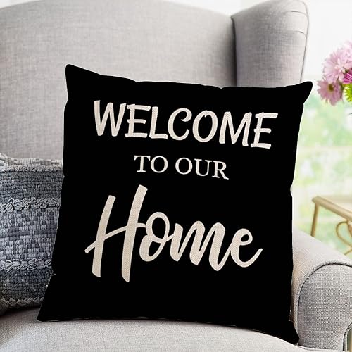 Miniatura 7 de You are My Happily Ever After Throw Pillow Covers 20x20 Farmhouse Cotton Linen Cushion Cover Case for Sofa Couch Living Room Home Decor