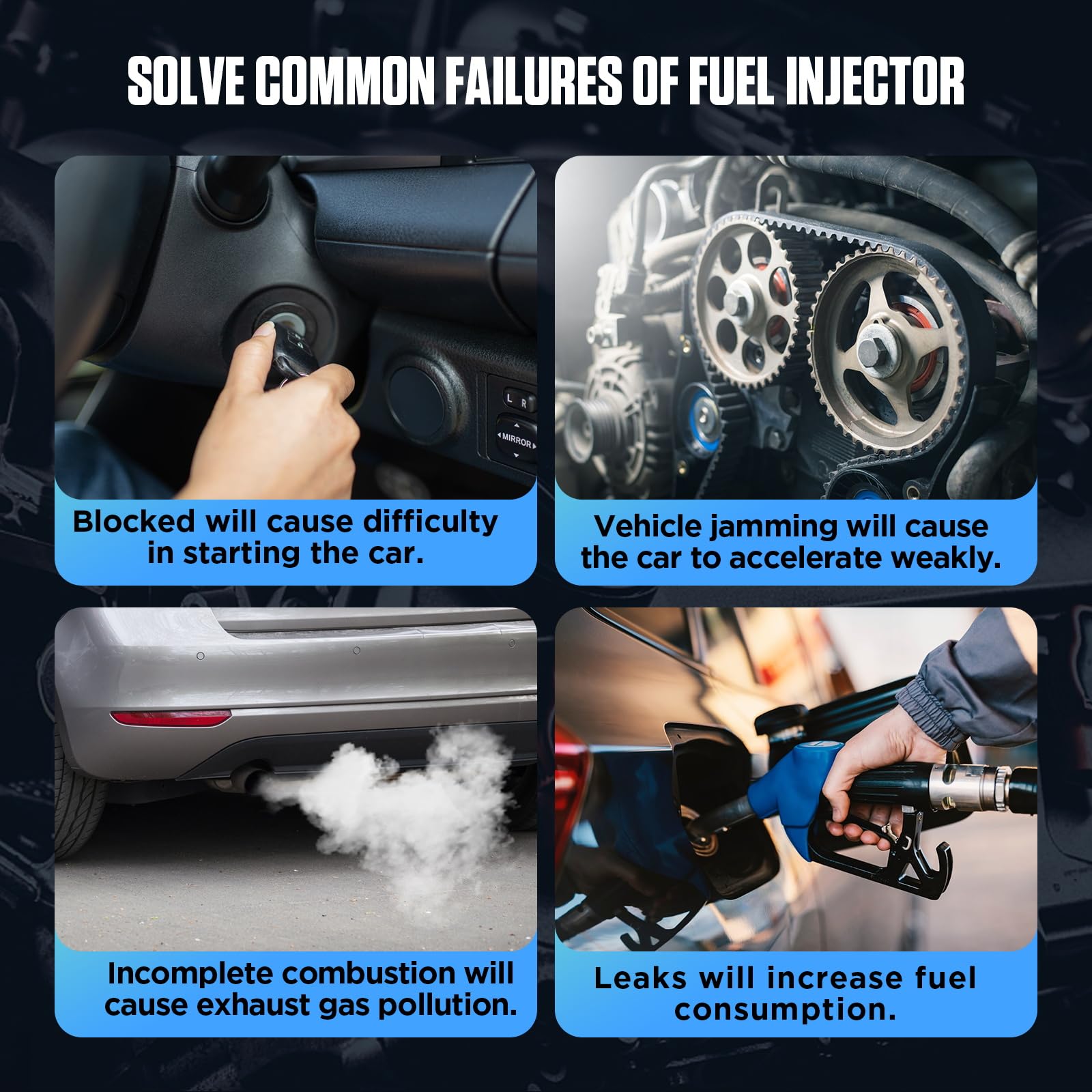Tester e pulitore dell'iniettore del Carburante CT60, 12 V e 70 V, pulitore del Sistema di iniezione del Carburante GDI, Larghezza di impulso Regolabile, velocità e Tempo, Due iniettori