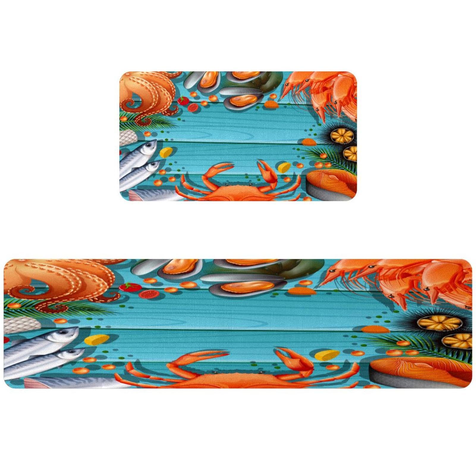 Tapis de cuisine lavable lot de 2 fini les taches sur le sol