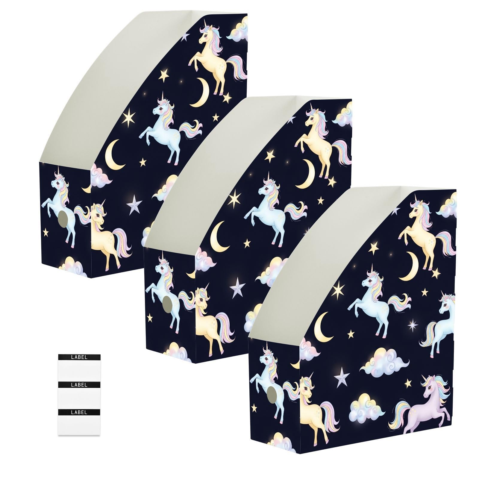 Porte-revues pliable à plat Licorne Bleu
