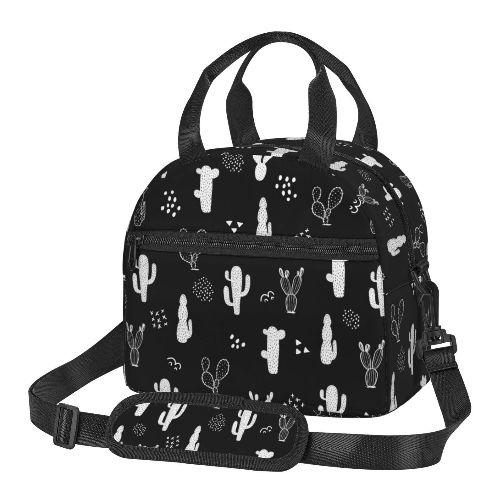 Cactus Lunch Bag Reusable Insulated Lunch Box Large Lunch Box Cooler Tote Bag With Adjustable Shoulder Strap for Work,Picnic,School,Travel,Camping