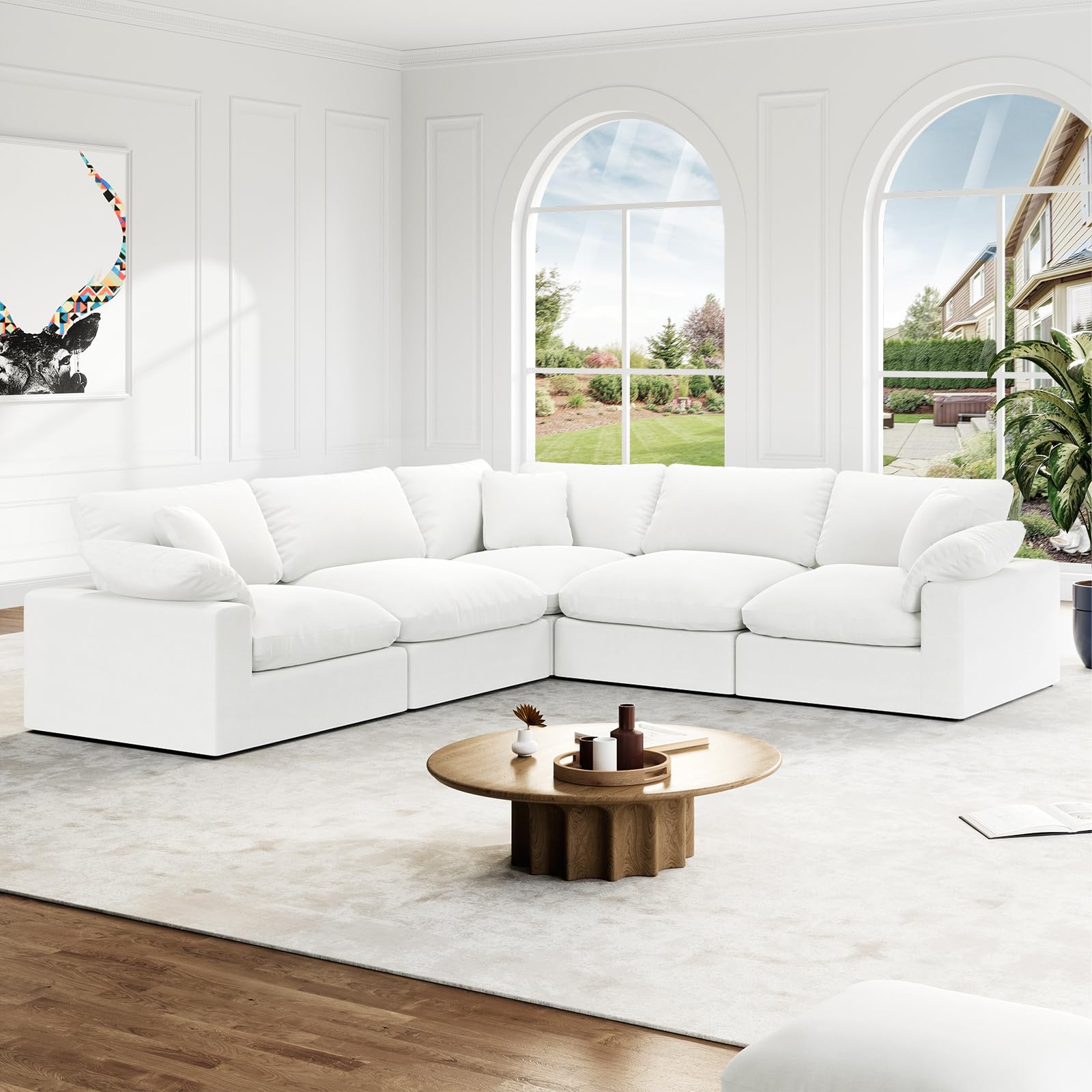 Amazon.com: Cloud Modular Sectional Sofa, Oversized Convertible