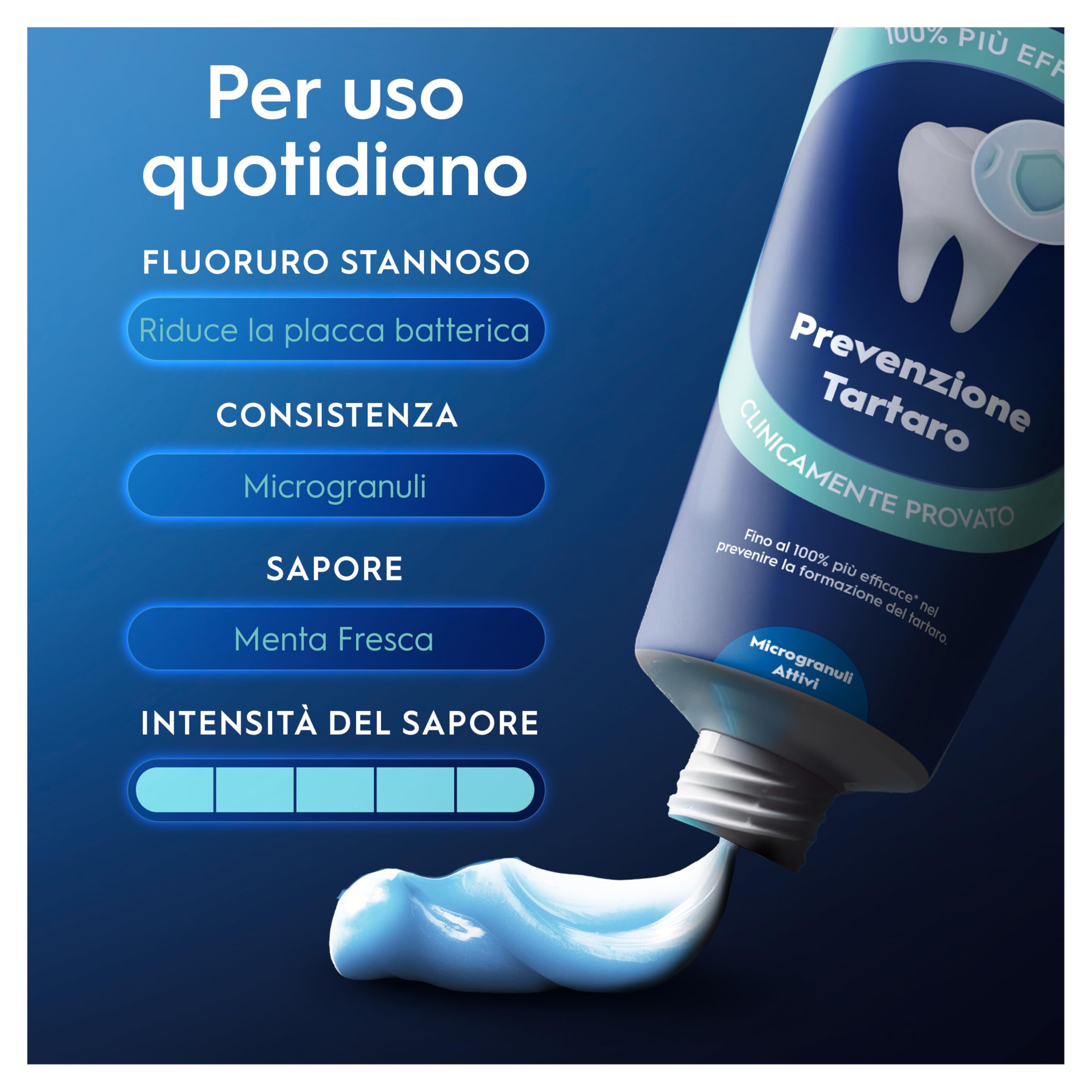 Oral-B Dentifricio Advanced Prevenzione Tartaro 12x75ml, Dentifricio Formato Convenienza Anti Tartaro con Microgranuli Attivi, Clinicamente Provato, Pulizia Denti, Sapore Menta Fresca, Alito Fresco