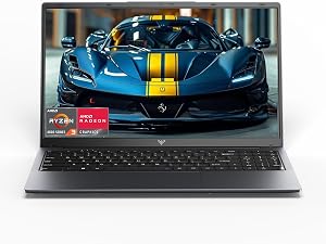 15.6″ FHD Laptop with AMD Ryzen 4300U (Processor up to 3.7GHz) 4 Core – 16GB RAM DDR4 + 512GB SSD Laptops Computer, HD Display, HDMI, BT5.2, 3*USB3.2, Type-C,Dual Speakers,65W Adapter, WiFi 5