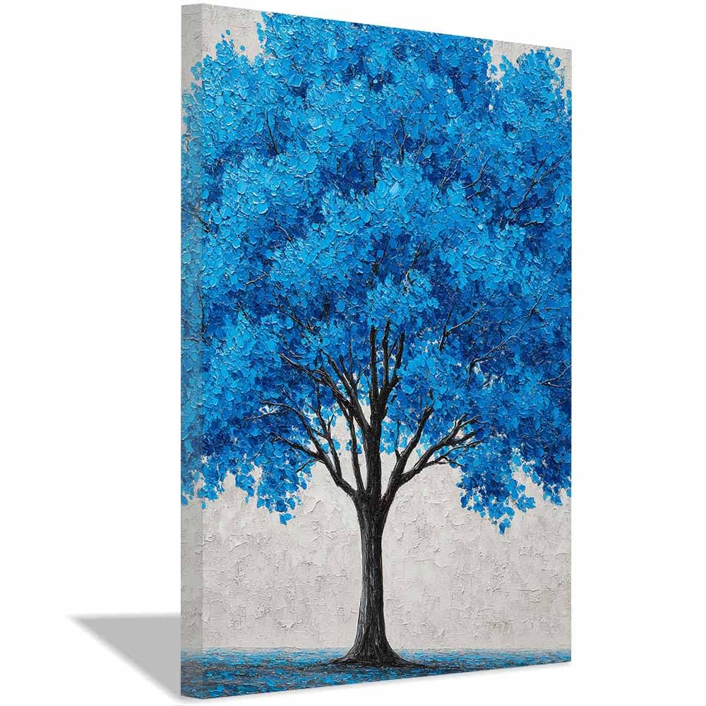 XENIOU Tree Of Life Glowing gold fall tree art prints, decorative paintings, for Living Room Bedroom Office Home Wall Decor.(Multicolor)-70x100cm Framed