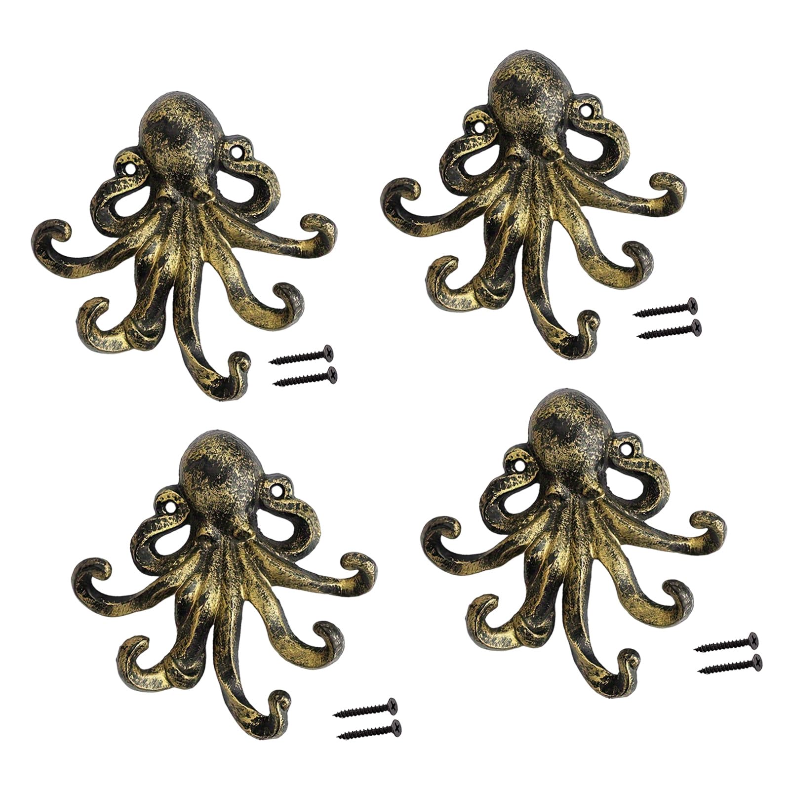 Tsophreniq B Classical European Iron Octopuses Wall Hook Party Decoration For Keys Jewelry And Small Household Items Storage Garden Keys Holder