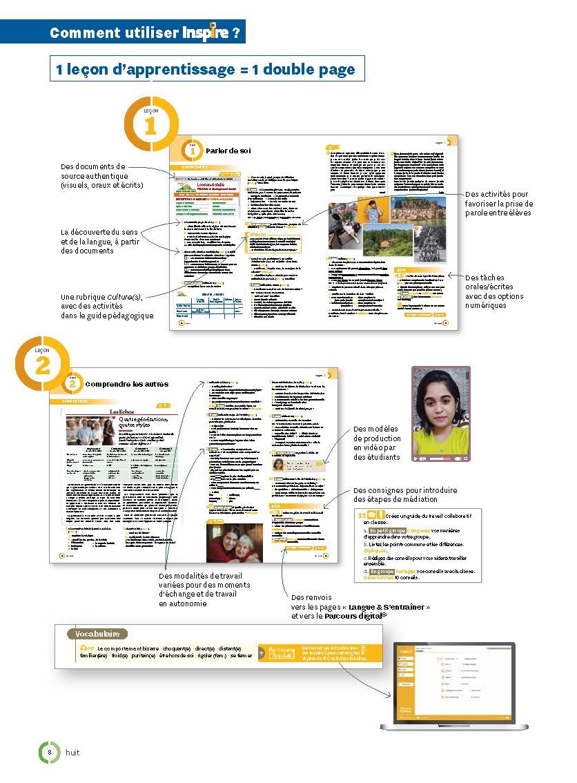 Inspire. Methode de francais. Livre d'eleve. Per le Scuole superiori. Con e-book. Con espansione online (Vol. 3)
