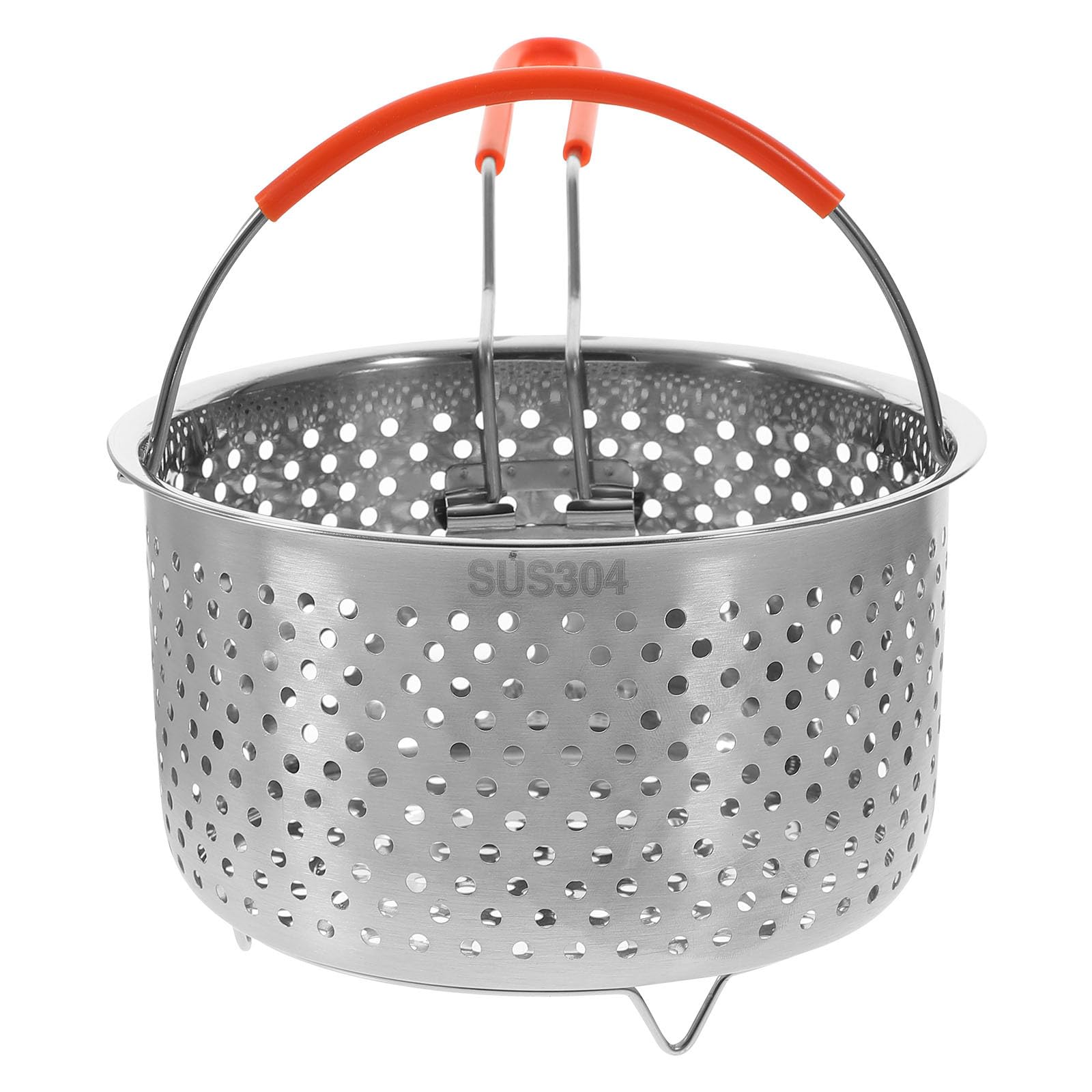 Cestello per Friggere in Acciaio Inox 304 20 Cm Doppia Maniglia, Colino per Pesce e Pasta, Accessorio da Cucina Resistente al Calore per Cottura a Vapore e Frittura,
