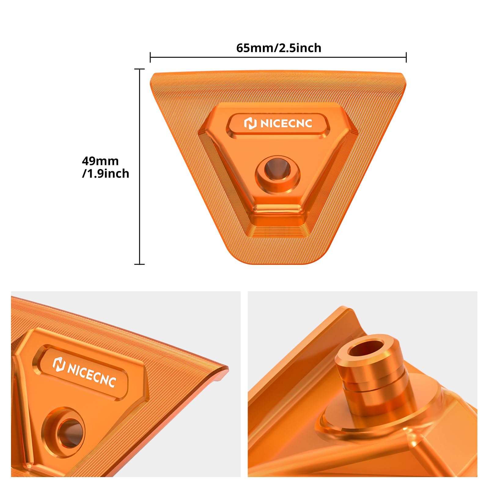 NICECNC Couverture de siège Protection Moto, CNC Aluminium Compatible with KTM 125-450 XC/SX/XCF/SXF 2023-2026, 150-500 EXC/EXCF/XCW/XCF-W/XW-F 2024-2026 Orange, Facile à Installer