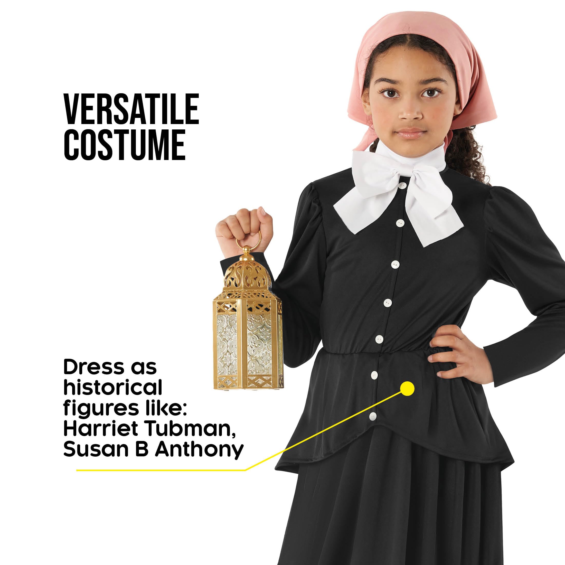 Morph Victorian Costume Girl, Girls Victorian Costume, Great Fire of London Costume, World Book Day Costumes for Girls Small - Image 3