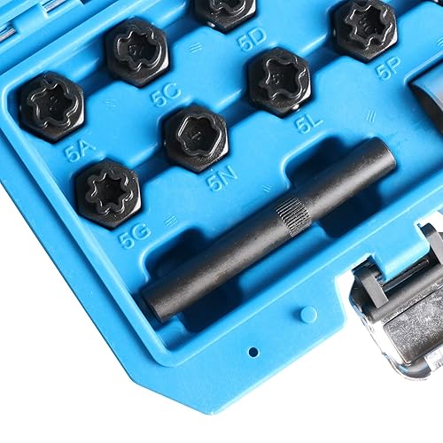 Miniatura 6 de BELEY Juego de 12 tuercas de bloqueo de rueda para Mercedes Benz, juego de herramientas de instalación y extracción de tuercas antirrobo para ruedas