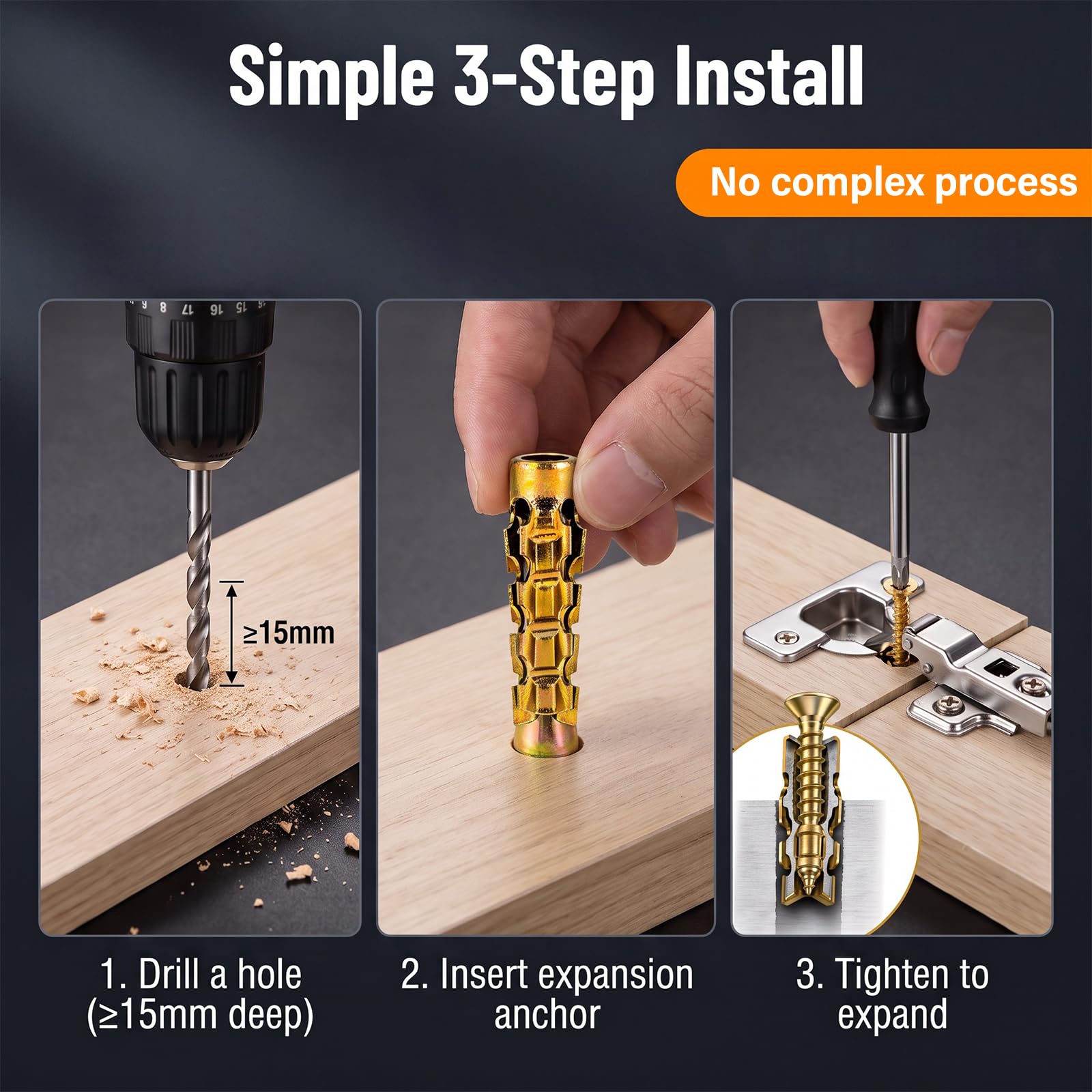 Hinge Repair Screws - Fix Stripped Holes -4