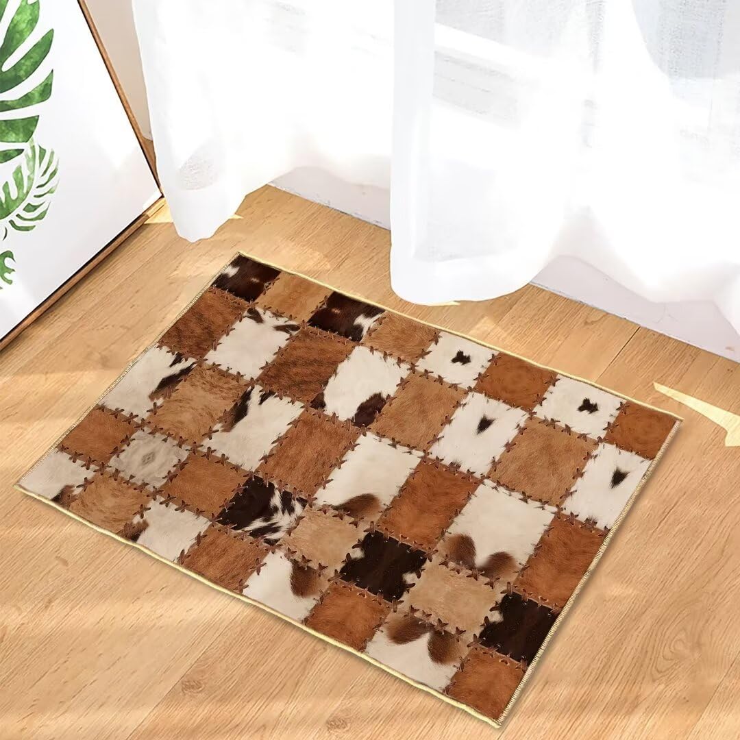 Amazon.com: Cowhide Area Rug 2x3 Throw Rugs Cow Print Rug for Bedroom ...