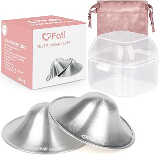 Original Silver Nursing Cups, Nipple Covers for Breastfeeding, Nipple Shields for Nursing Newborns, Breastfeeding Essentials Healing Cups for Sore Nipple Relief, Newborn Essentials Must Haves-Regular