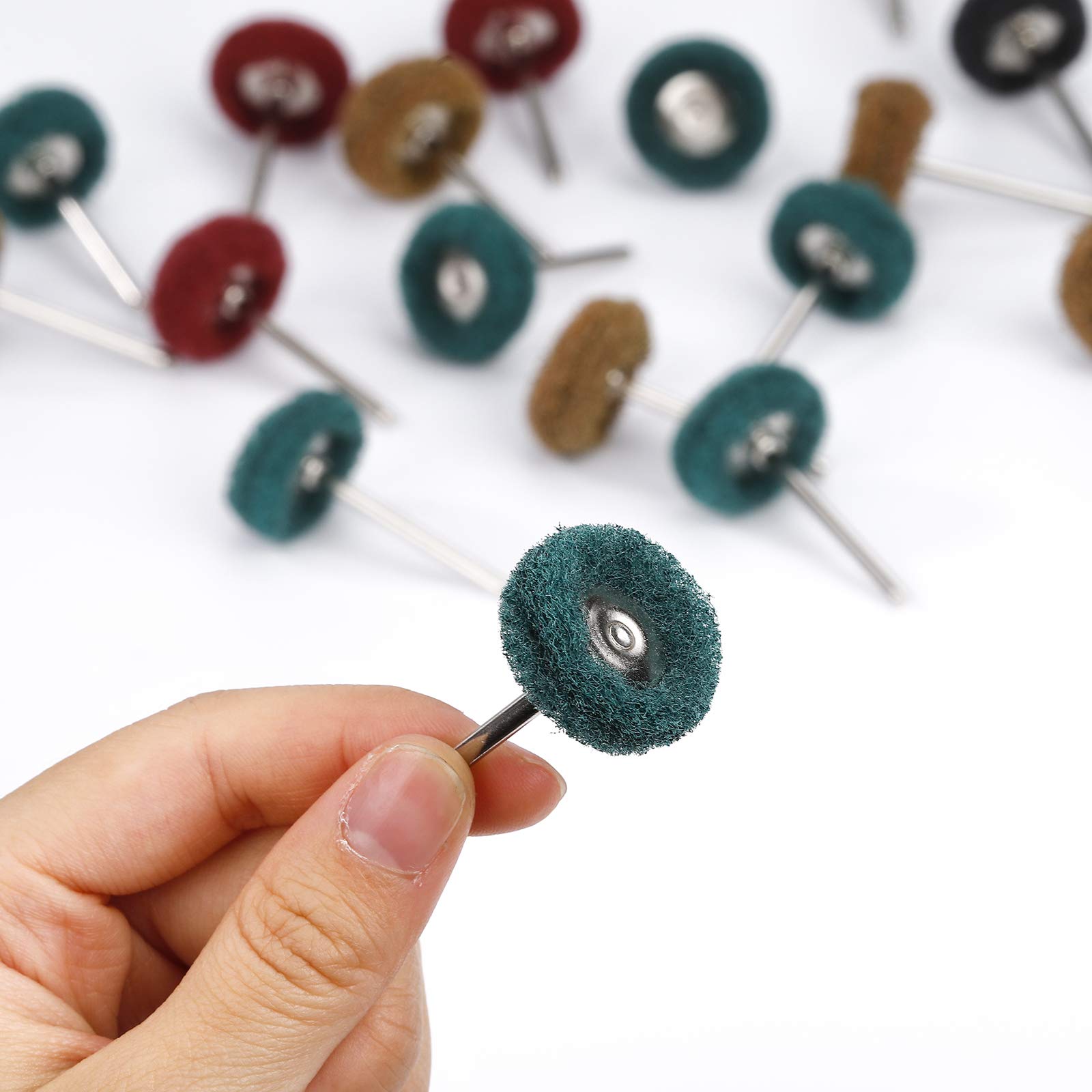 7x Leder-Polierscheiben – 3 Mm Schaft, 23 Mm Durchmesser – Für Rotationswerkzeuge, Zum Polieren Von Schmuck, Holz & Jade
