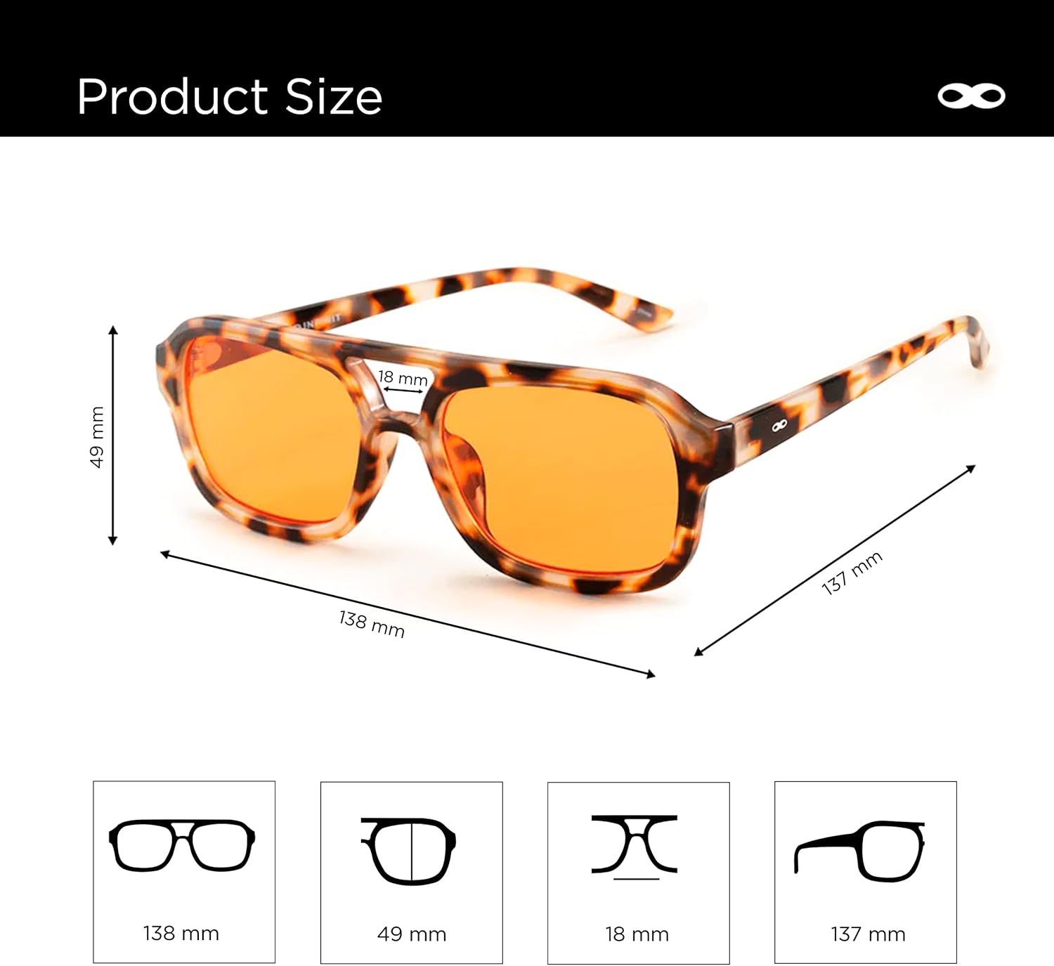 INFINIT | Corsa Demi | Unisex | Fashion Sunglasses For Women | Luxury Sunglasses For Men | Unisex