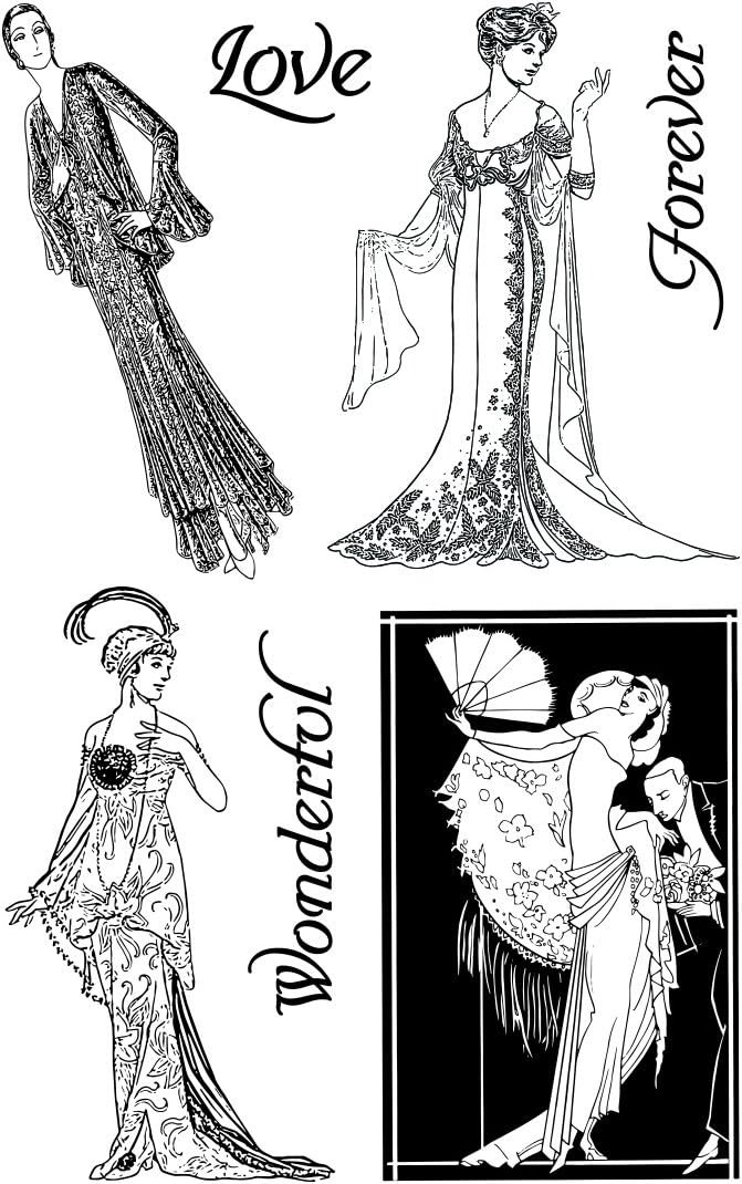 Ultimate Crafts Forever Classy Clear Stamp Set, Synthetic Material, 17.8 x 11.2 x 0.4 cm