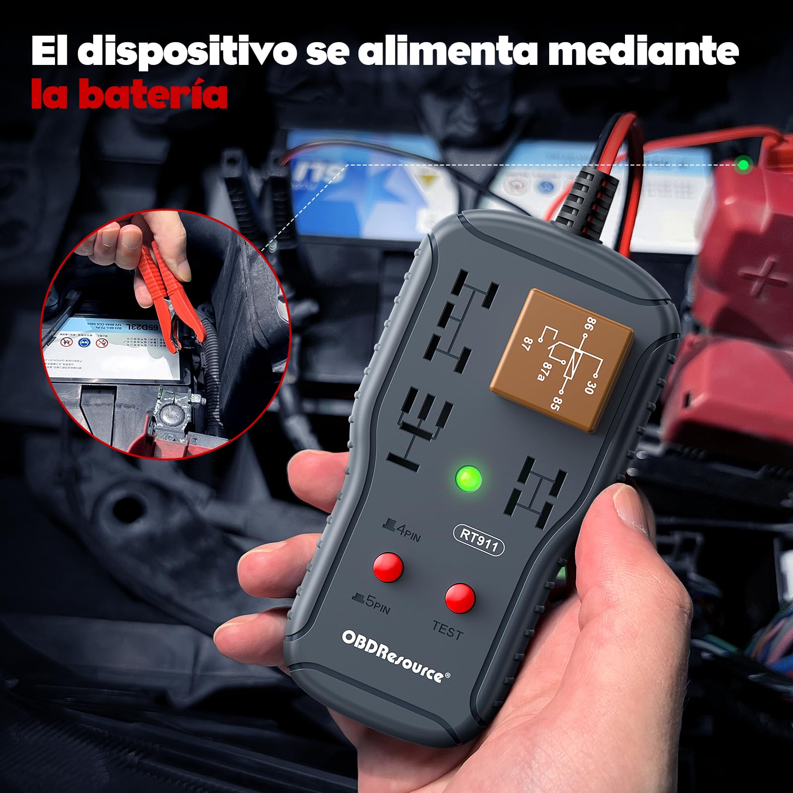 Testeur de relais, 12 V/24 V, outil de diagnostic de relais de voiture, testeur de relais, réparation automatique, outil de diagnostic de relais de voiture