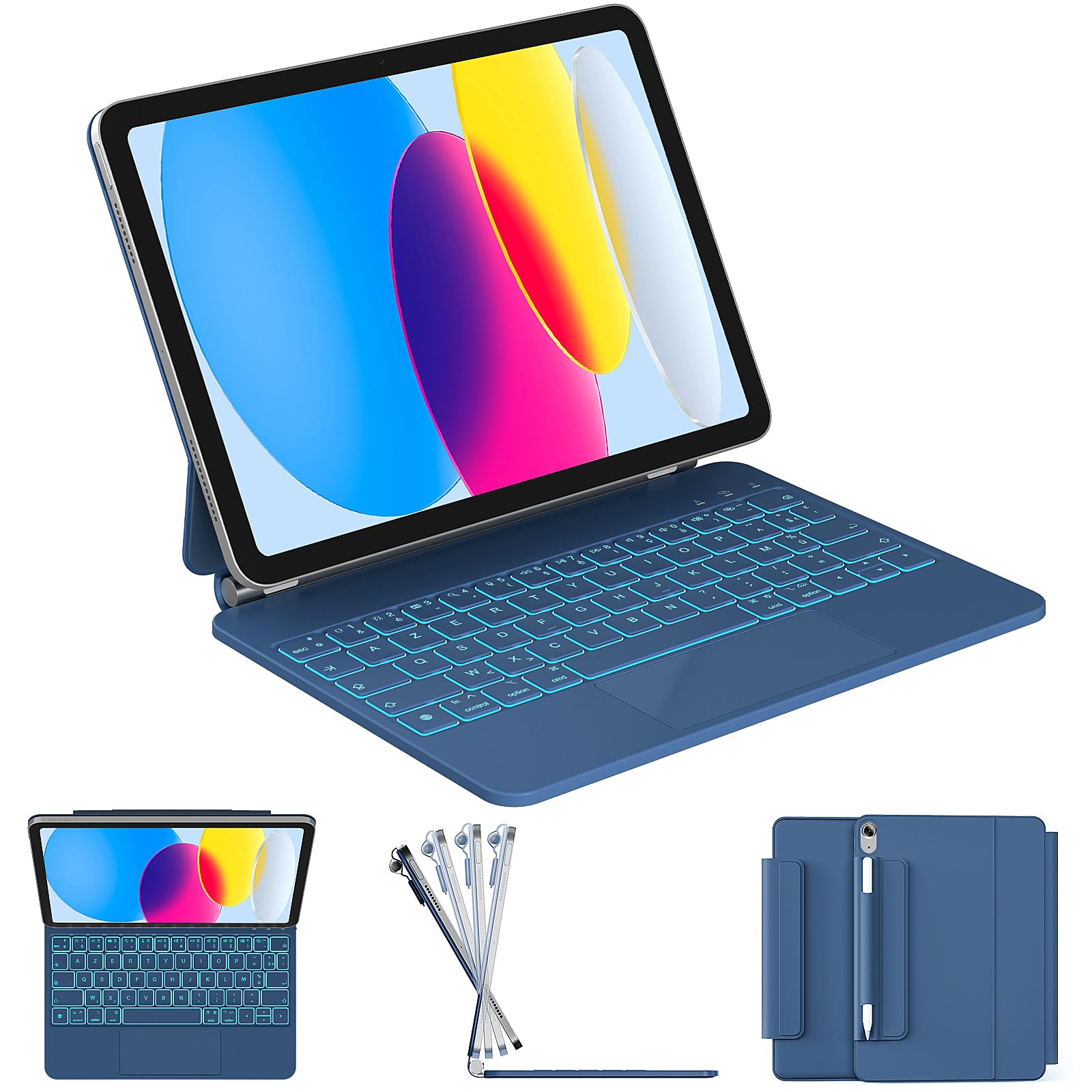 RAYMCRAFT für iPad (A16) 11th 2025/10th Generation Hülle mit Tastatur